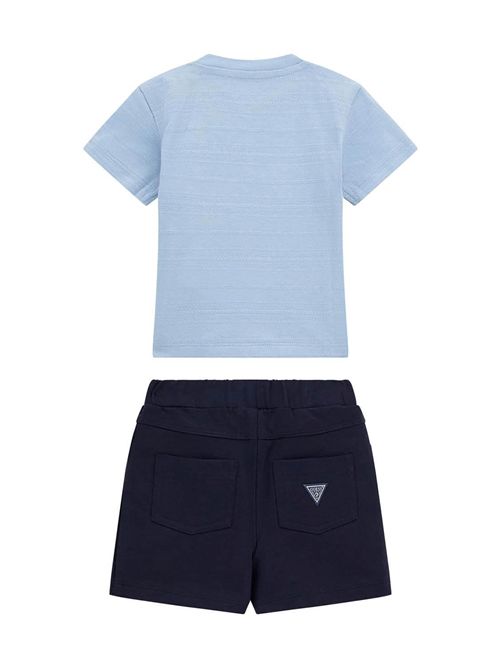 t-shirt e short bambino celeste GUESS | I5RG17KCM20/G7N1